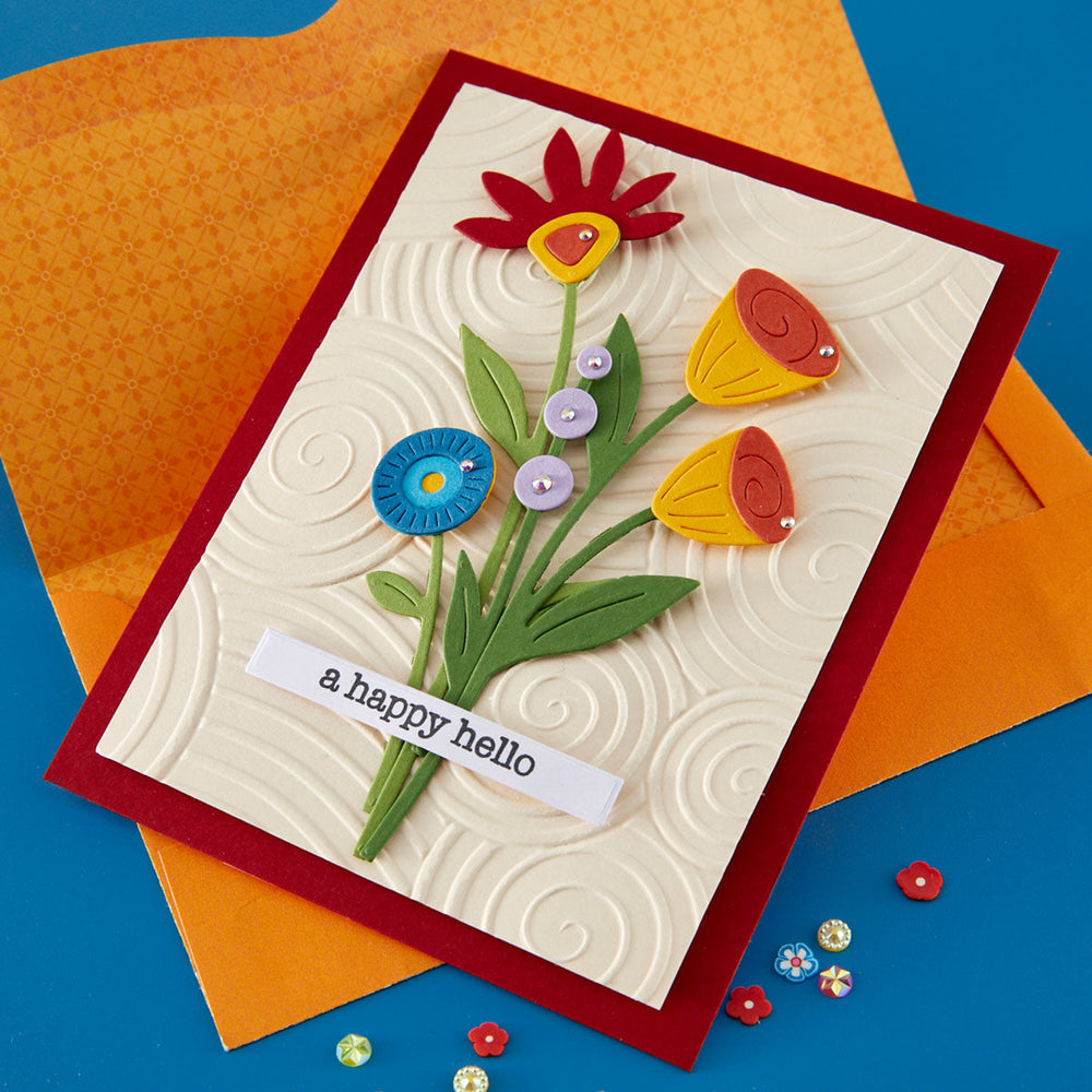 Whimsical Skies 3D Embossing Folder by Vicky Papaioannou