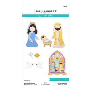 Nativity Blessings Etched Dies by Bibi Cameron