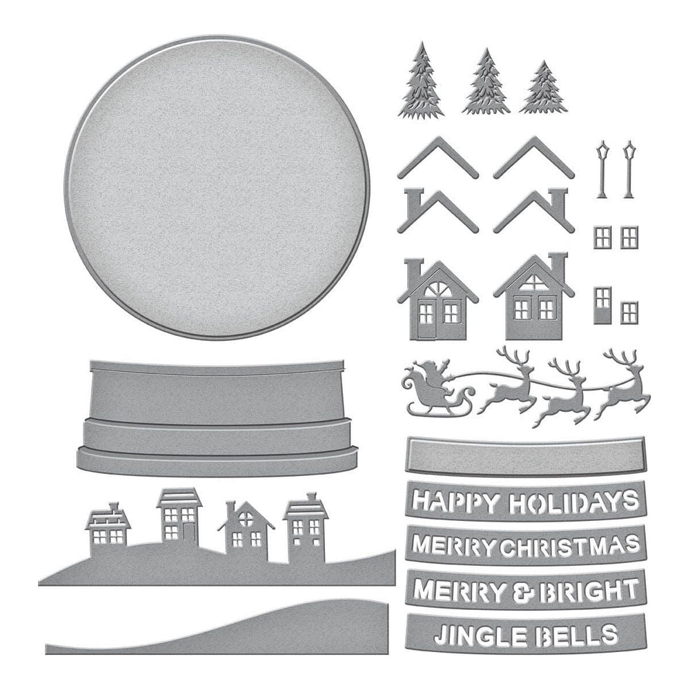Simon's Snow Globe Etched Dies by Simon Hurley