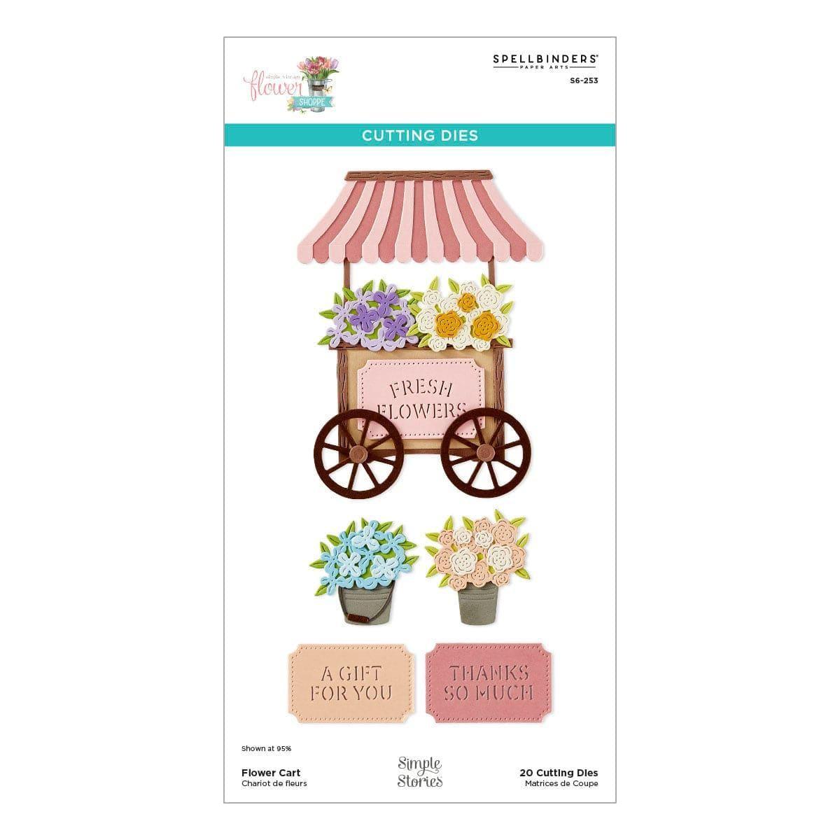 Flower Cart Etched Dies with Simple Stories