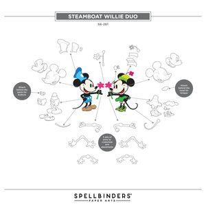Steamboat Willie Duo Etched Dies