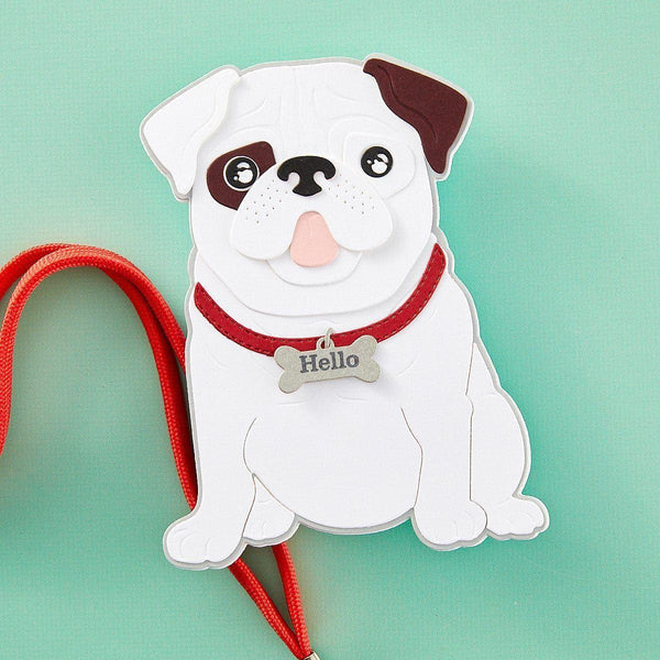 Big Pug Etched Dies from the Bibi's Cats and Pugs Collection by Bibi Cameron