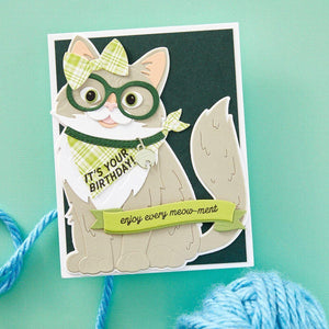 Cats and Pugs Sentiments Clear Stamp Set from the Bibi's Cats and Pugs Collection by Bibi Cameron