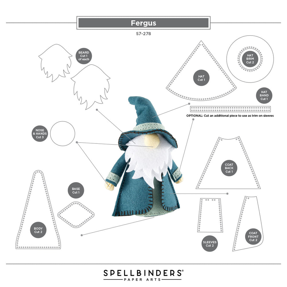 Fergus 3D Felt Decor Die Collection Bundle  by Sandi MacIver