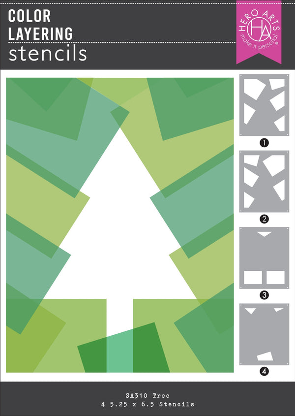 Color Layering Tree Stencils