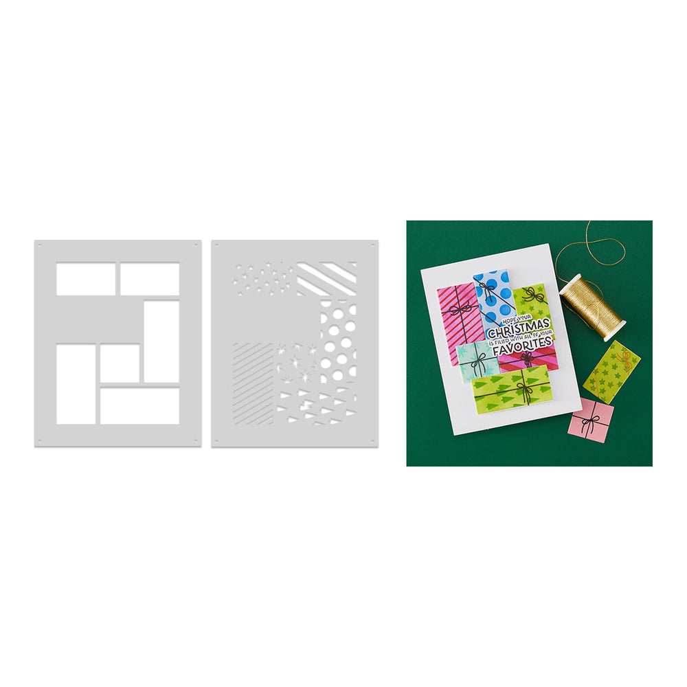 Gorgeous Giftwrap Layering Stencils