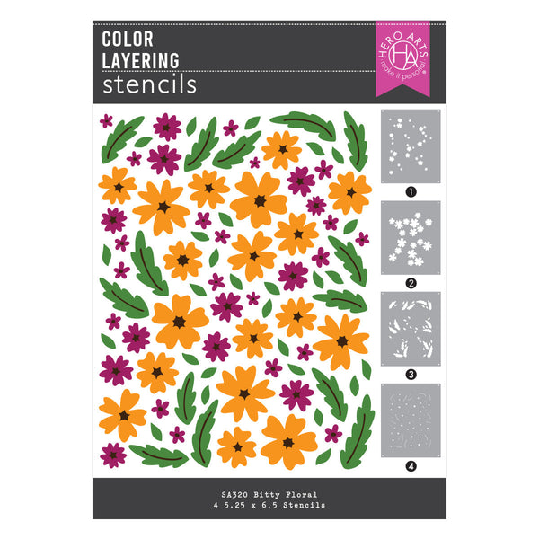 Bitty Floral Layering Stencils
