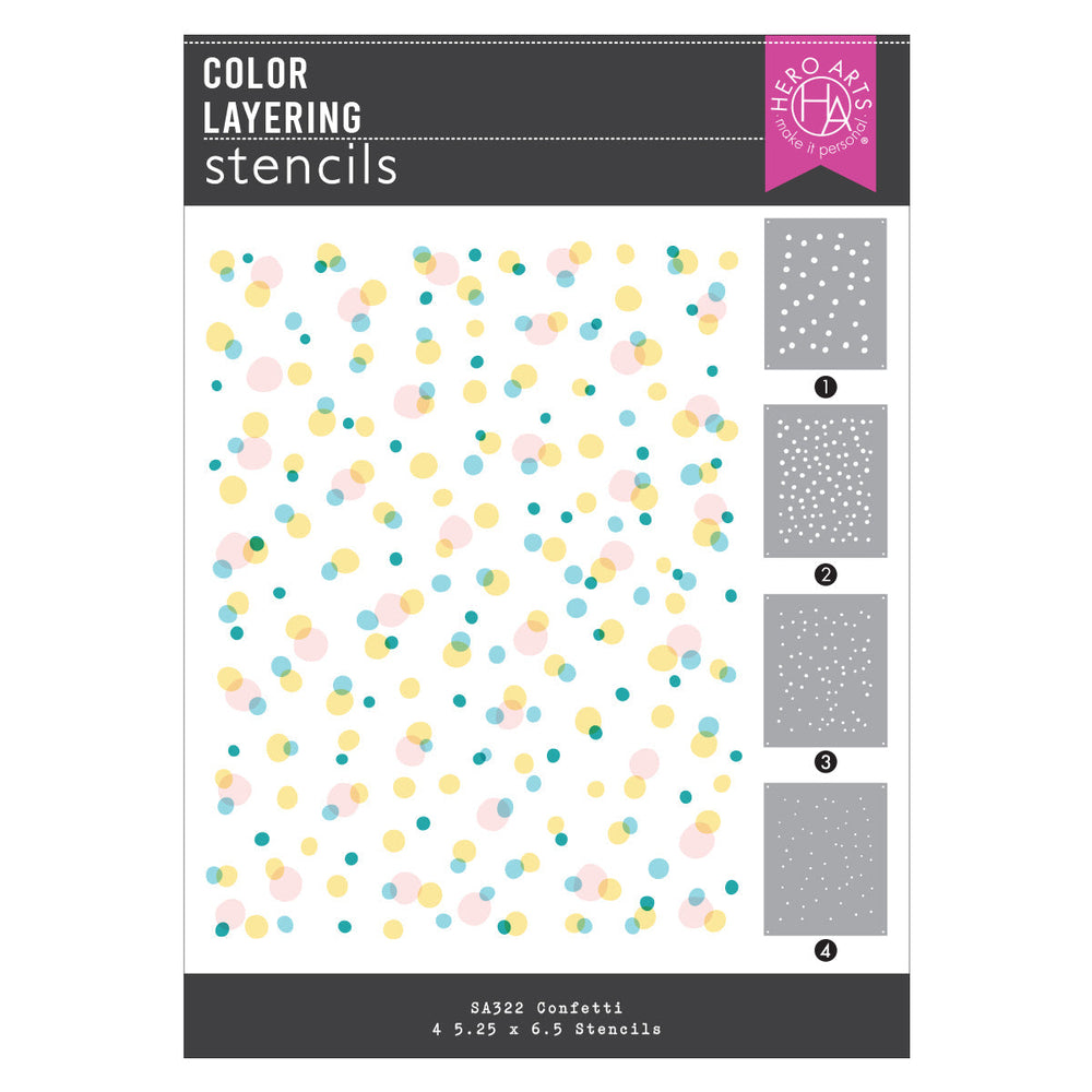 Confetti Layering Stencil Set