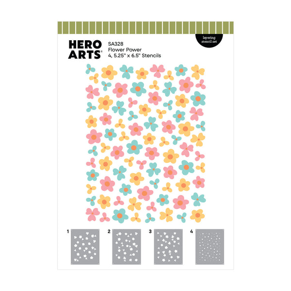 Flower Power Layering Stencil Set