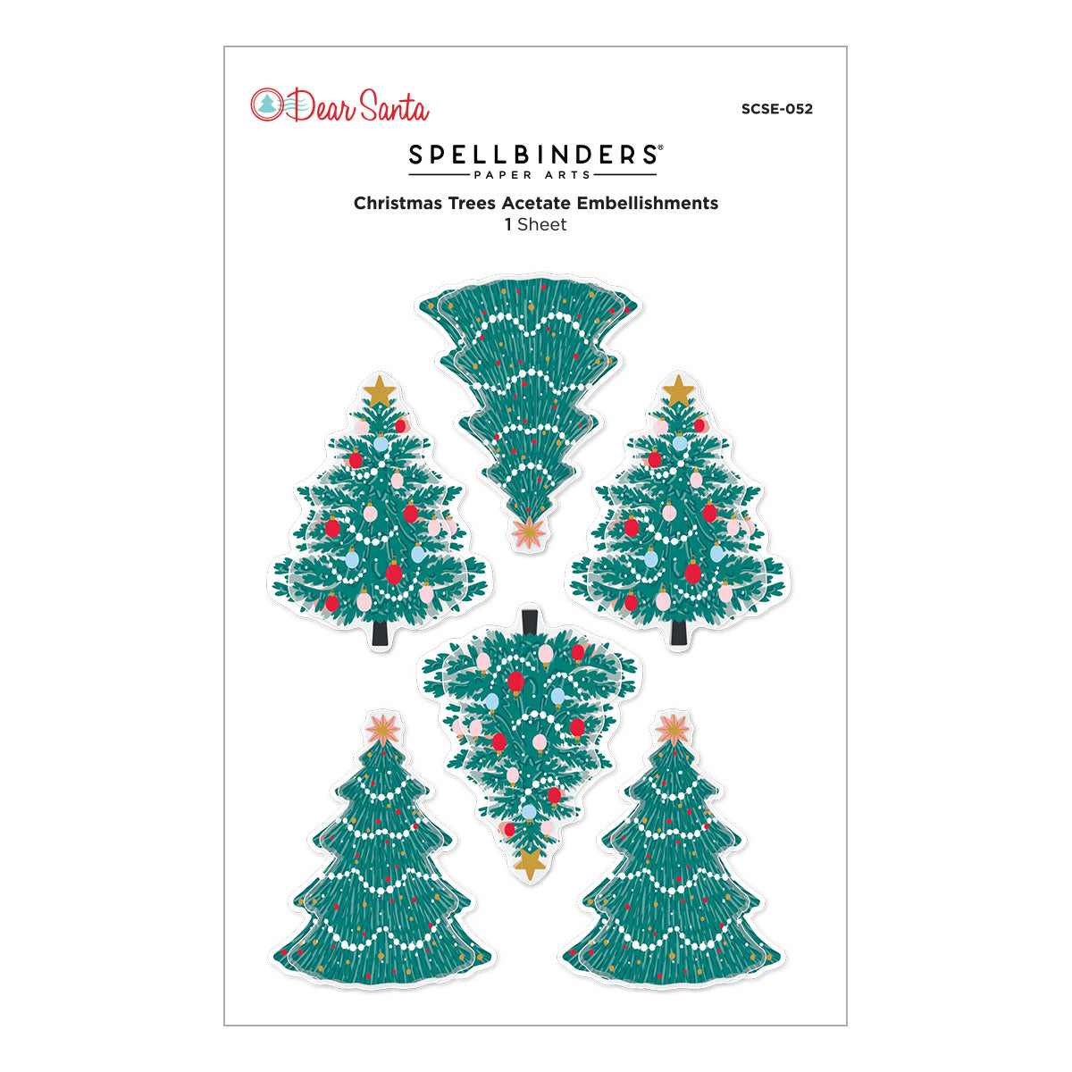 Dear Santa Christmas Trees Acetate Embellishments Dear Santa Christmas Trees Acetate Embellishments
