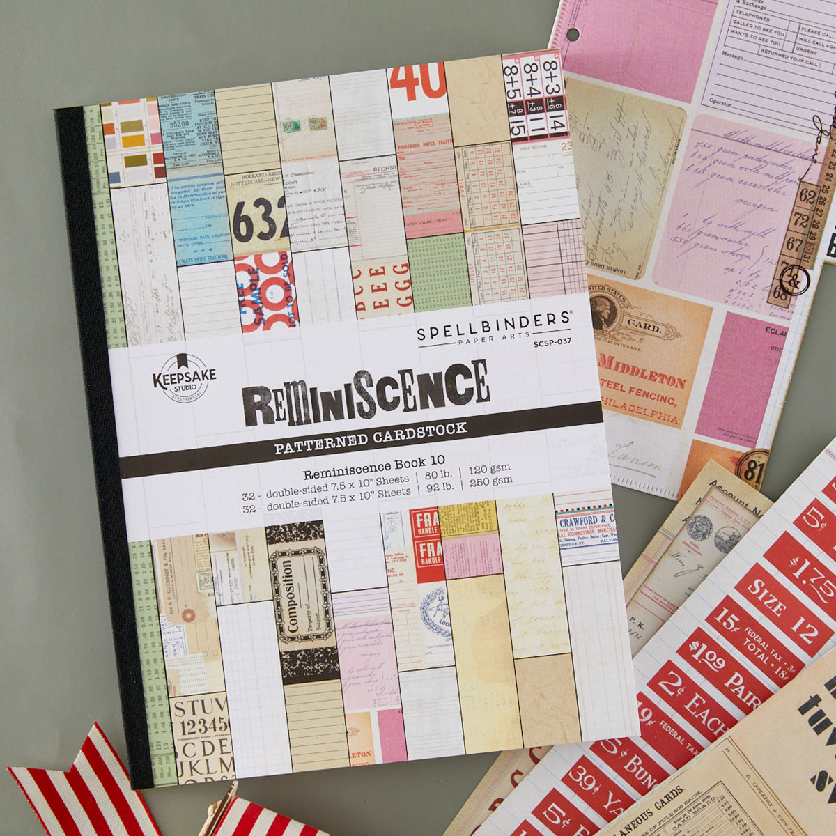 REMINISCENCE The Book デザインペーパーブック Reminiscence Book 10 Patterned Cardstock by Esther Glas – Spellbinders