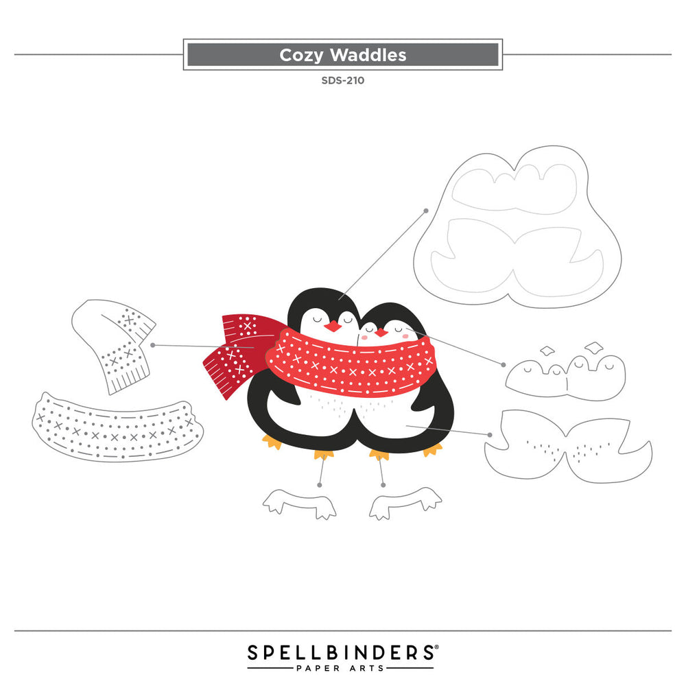 Cozy Waddles Clear Stamp & Die Set