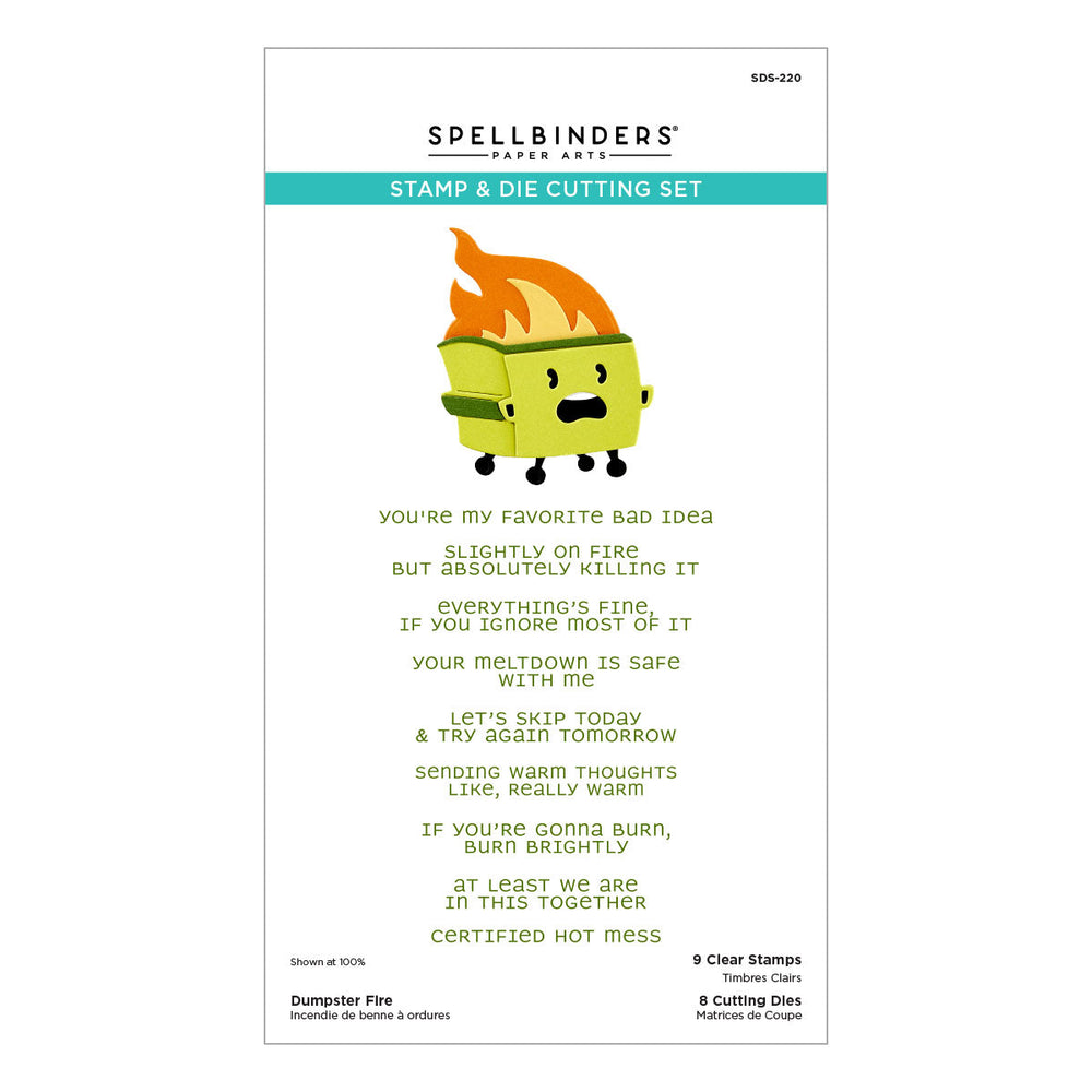Dumpster Fire Clear Stamp & Die Set