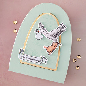 Hello Baby Coordinating Etched Dies with Simple Stories