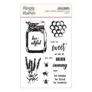 Simple Stories Simple Vintage Lavender Fields Clear Stamp Set