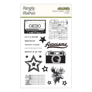 Simple Stories Rustic Legend Icons Clear Stamp Set