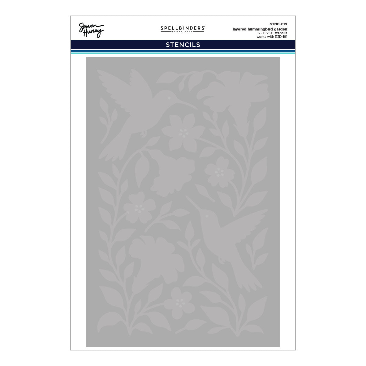 Hummingbird Garden 3D Folder and Stencil Bundle by Simon Hurley