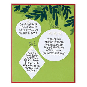 Christmas Blessings Sentiments Clear Stamp Set  by Stampendous