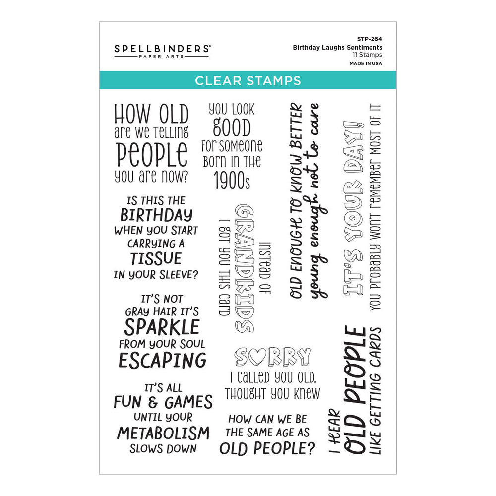Birthday Laughs Sentiments Clear Stamp Set