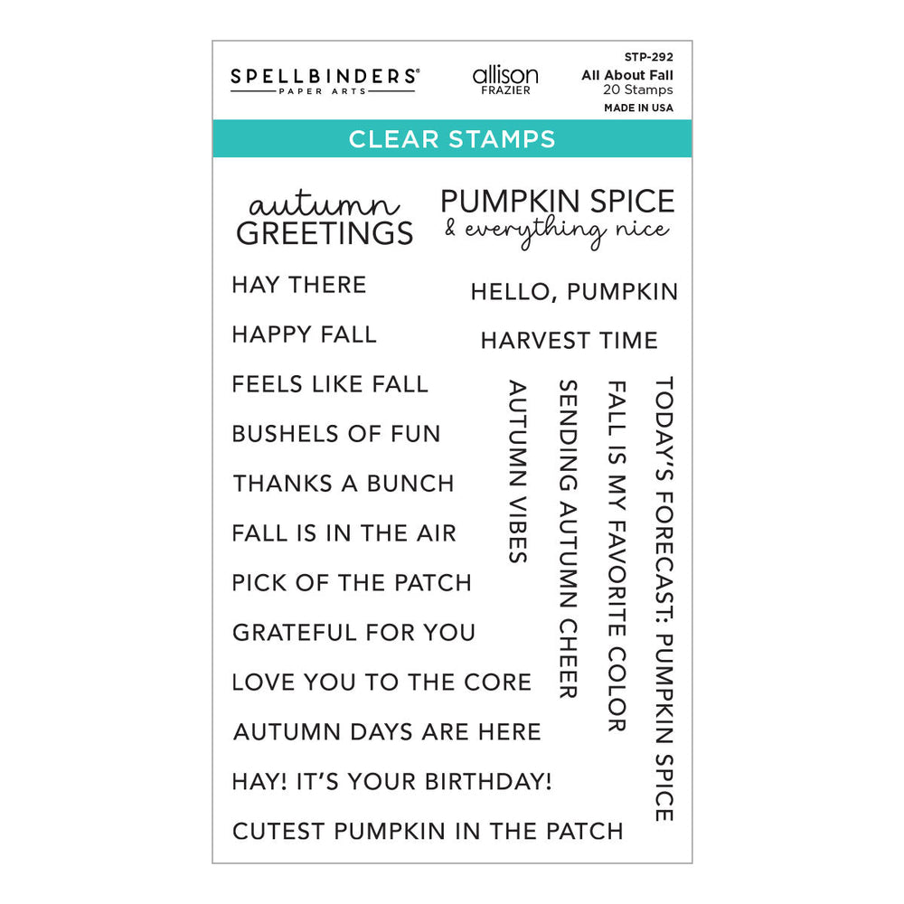 All About Fall Clear Stamp Set by Allison Frazier