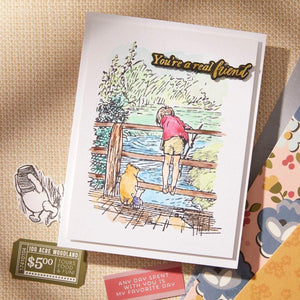 Silly Old Bear Sentiments Press Plate & Die Set in Collaboration with Simple Stories