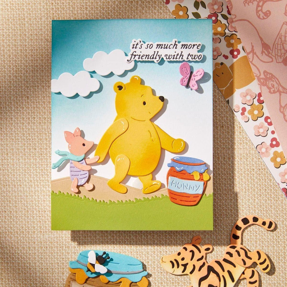 Silly Old Bear Sentiments Press Plate & Die Set in Collaboration with Simple Stories