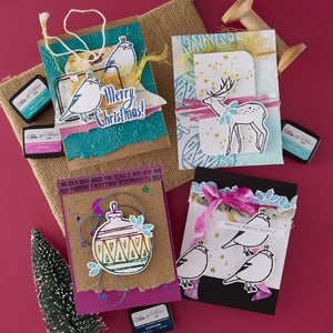 Stars and Fronds Frame 3D Embossing Folder by Dina Wakley
