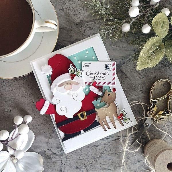 Santa Hugs Etched Dies by Stampendous