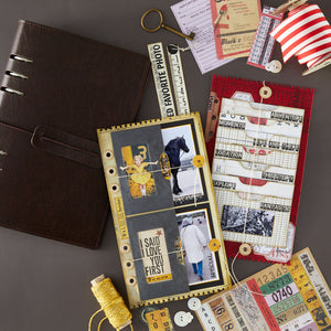 Page with Flap Pocket Etched Dies by Esther Glas
