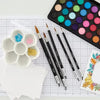 Yasutomo Fusion Brush Set 5 piece lifestyle with watercolor