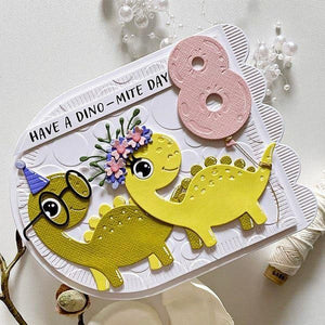 Birthday Dinosaur Etched Dies