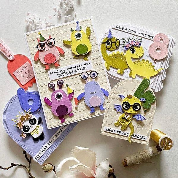 Monster Birthday Die and Clear Stamp Bundle – Spellbinders