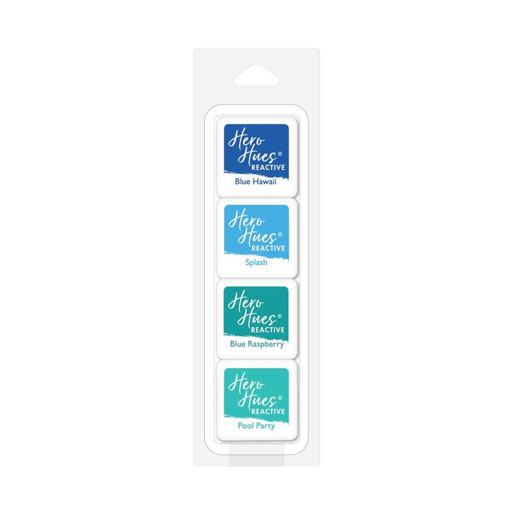 Hero Hues Reactive Ink Pad Cubes - Sea Palette