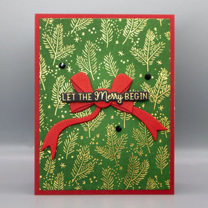 Festive Forest Press & Foil Plate of the Month - card project 11