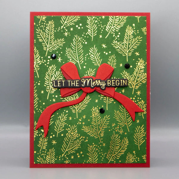 Festive Forest Press & Foil Plate of the Month - card project 11
