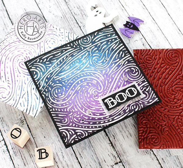 Starry Night Brushstroke Bold Prints Cling Stamp