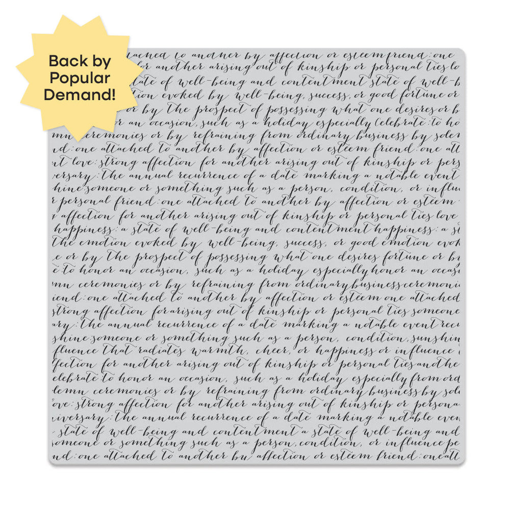 Script Bold Prints Cling Stamp