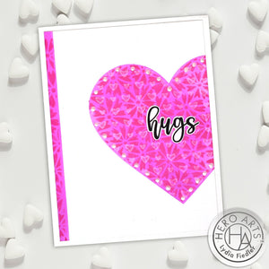 Heart-Shaped Daisies Bold Prints Cling Stamp