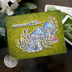 Ginkgo Leaves Pattern Bold Prints Cling Stamp