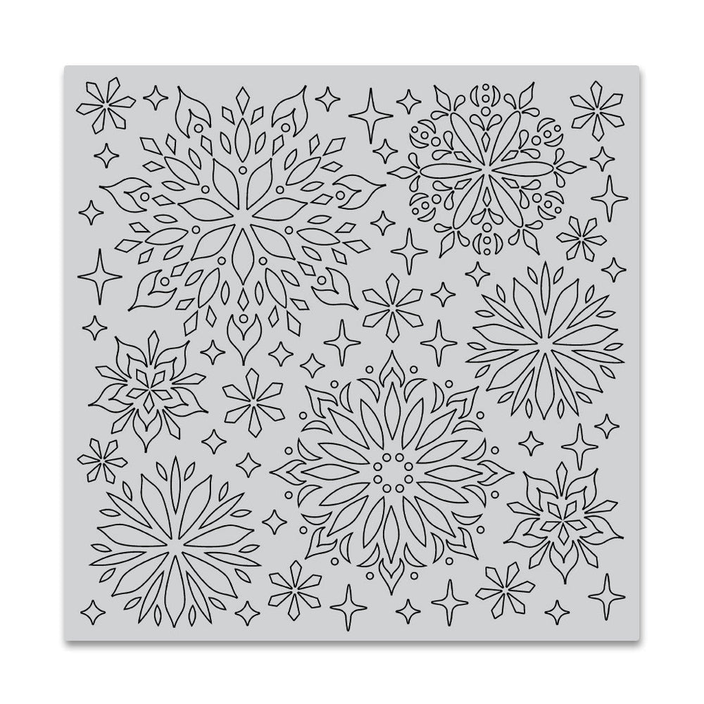 Kaleidoscope Snowflake Bold Prints Cling Stamp