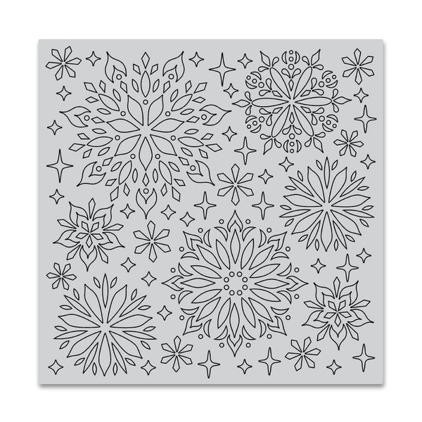 Kaleidoscope Snowflake Bold Prints Cling Stamp