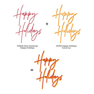 Hero Greetings Happy Holidays Clear Stamp Set
