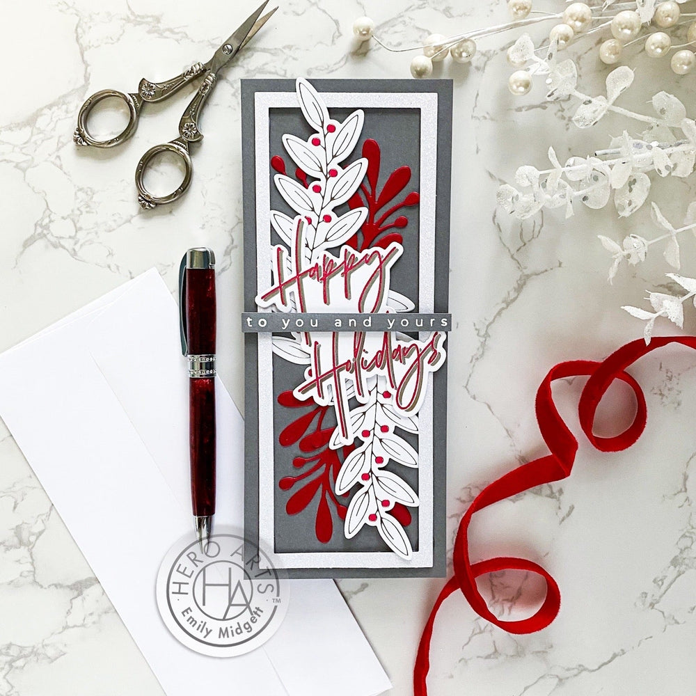Hero Greetings Happy Holidays Clear Stamp Set