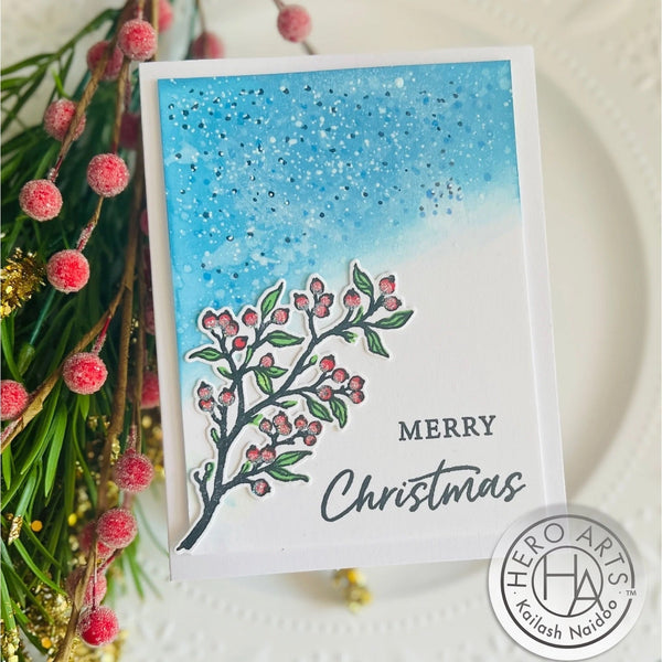 Color Layering Holly Branch Clear Stamp Set