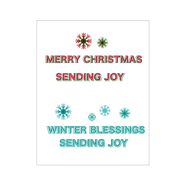 Offset Holiday Messages Clear Stamp Set