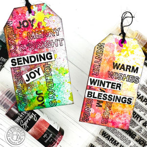 Offset Holiday Messages Clear Stamp Set