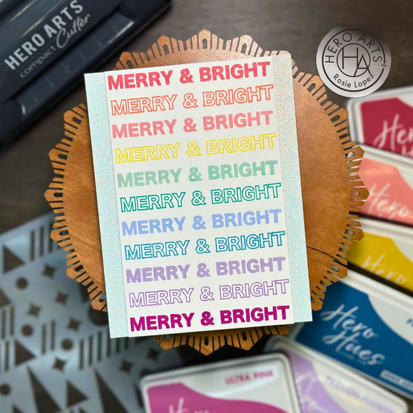 Offset Holiday Messages Clear Stamp Set