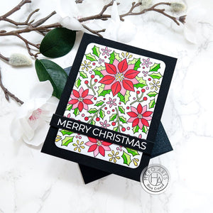 Poinsettia Pattern Clear Stamp Set