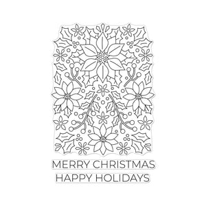 Poinsettia Pattern Clear Stamp Set