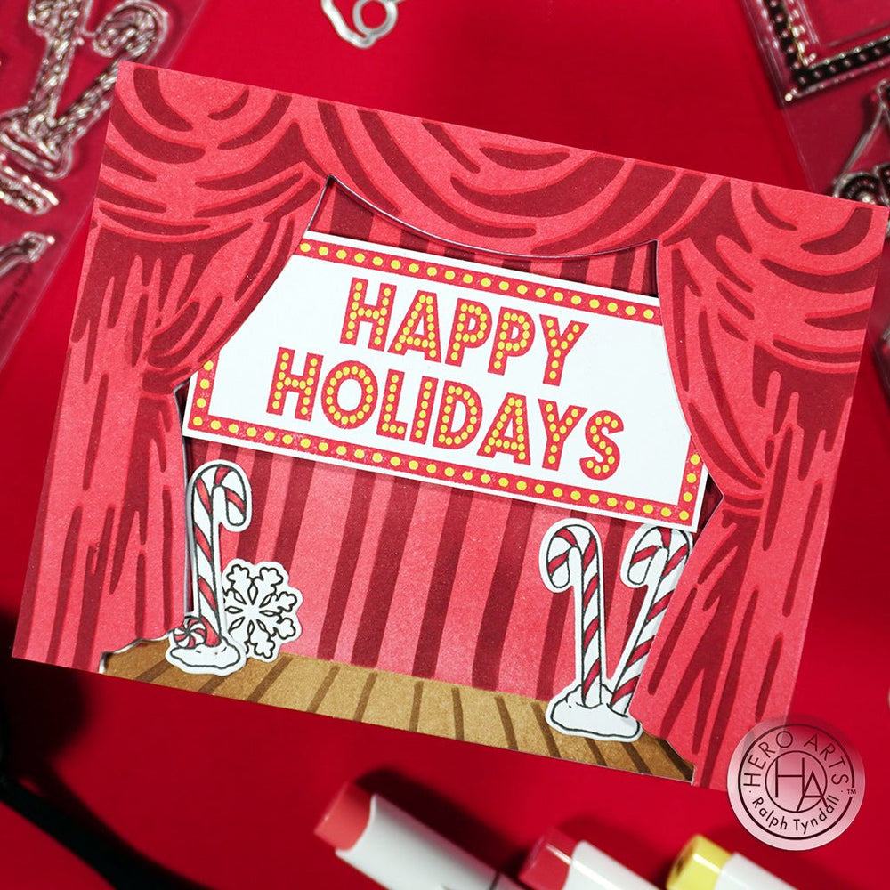 HA + RT Holiday Marquee Messages Clear Stamp Set